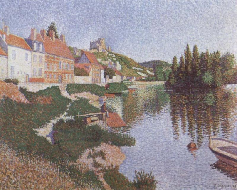 Paul Signac The River Bank oil painting picture